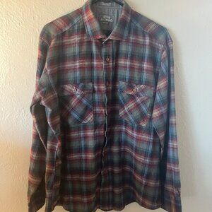 Le Tigre Red & Green Buttondown Flannel